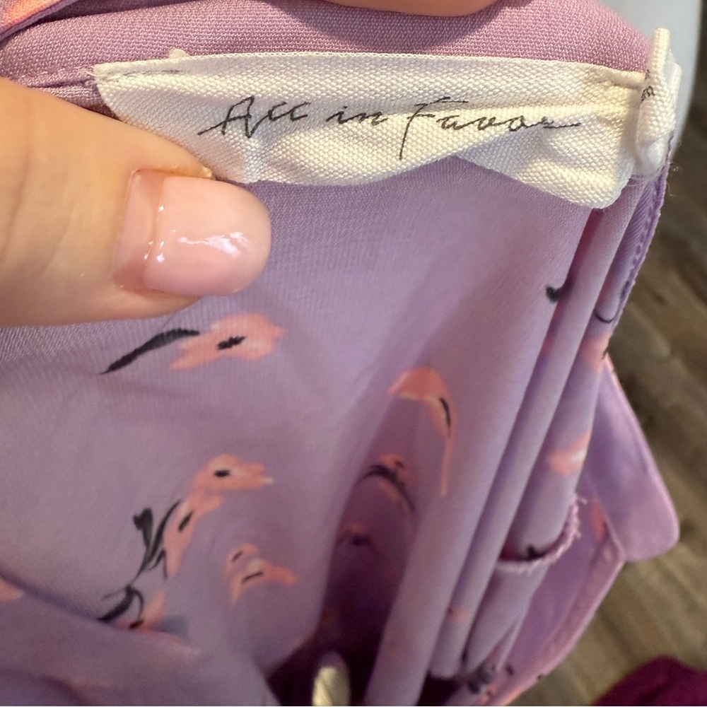 All in Favor Lavender and Pink Floral Dress - Picture 3 of 5